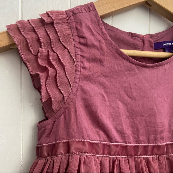 Mexx dusty rose ruffle dress Sz 7 - Picture 5 of 16